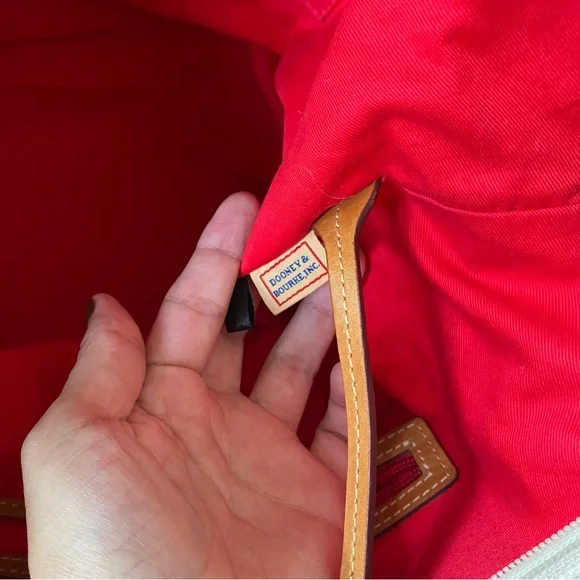 Dooney & Bourke Tan and Cream Canvas Tote - Picture 4 of 7